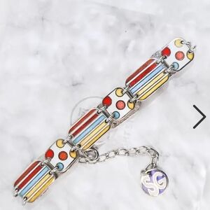 Rectangle- Jingtai Blue Vintage Bracelet - Gold - Cooper Base Cloisonne